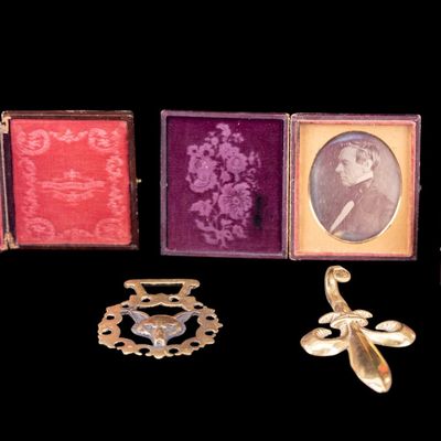 19th C Union Cases & Brass Accessories