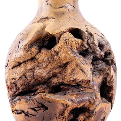 Burlwood Sculptural Bud Vase