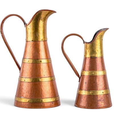 Vintage Copper and Brass Pitchers