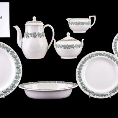Wedgwood Embossed Queensware (59 Pcs)