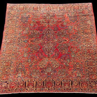 Semi Antique Persian Sarouk Area Rug
