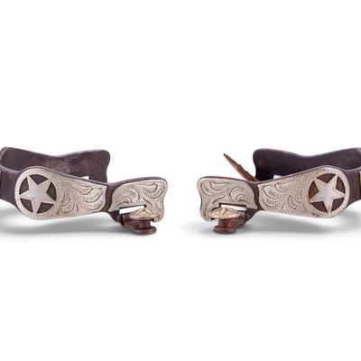 Traditional Texas ?Lone Star? Motif Spurs