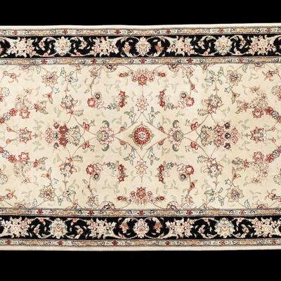 Wool and Silk Oriental-Style Area Rug