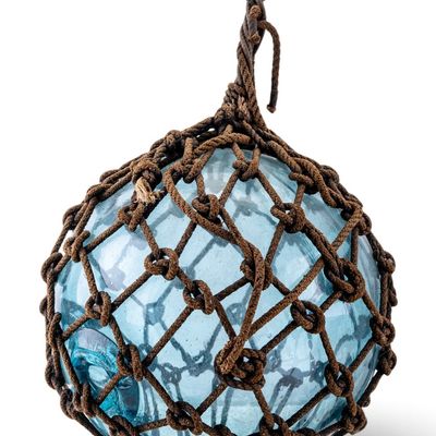Japanese Hand-Blown Glass & Net Buoy