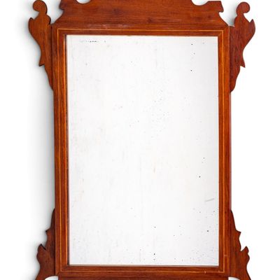 Chippendale Mahogany Fretwork Wall Mirror