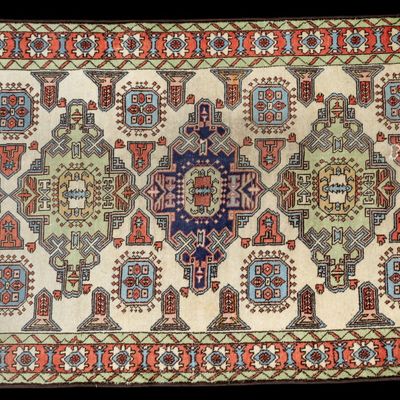 Semi Antique Hand-knotted Tribal Rug