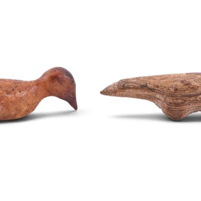 Inuit Fetish Artifacts Polar Bear and Eider Duck