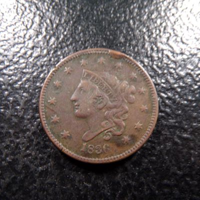 1836 CORONET HEAD LARGE CENT