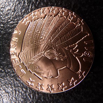 INDIAN HEAD STYLE 1 OUNCE .999 FINE COOPER