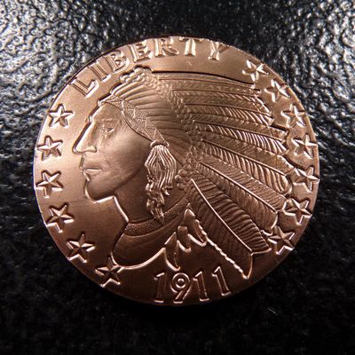 INDIAN HEAD STYLE 1 OUNCE .999 FINE COOPER