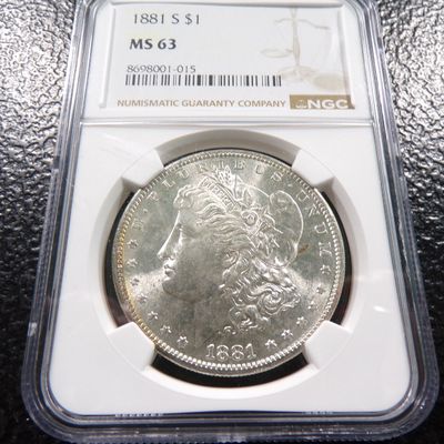 1881-S NGC MS63 MORGAN SILVER DOLLAR