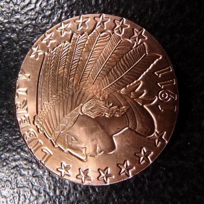 INDIAN HEAD STYLE 1 OUNCE .999 FINE COOPER