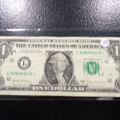 2017-A GREEN SEAL $1 FEDERAL RESERVE STAR NOTE
