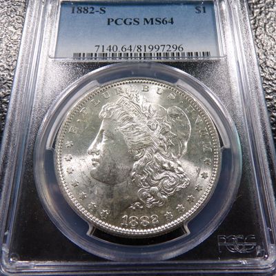 1882-S PCGS MS64 MORGAN SILVER DOLLAR