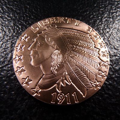 INDIAN HEAD STYLE 1 OUNCE .999 FINE COOPER