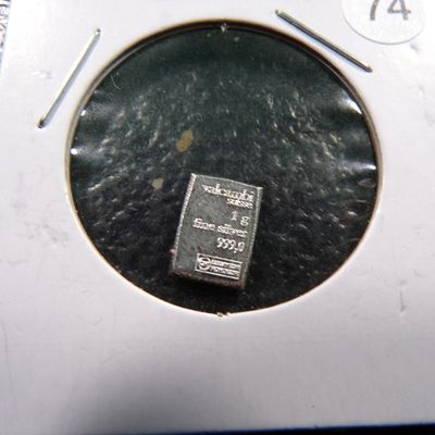 1 GRAM .999 FINE SILVER VALCAMBI BAR