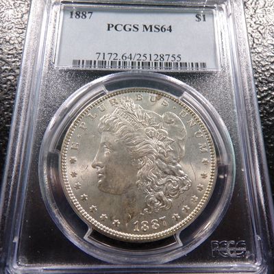 1887 PCGS MS64 MORGAN SILVER DOLLAR