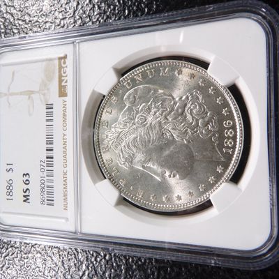 1886 NGC MS63 MORGAN SILVER DOLLAR
