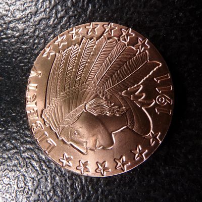 INDIAN HEAD STYLE 1 OUNCE .999 FINE COOPER
