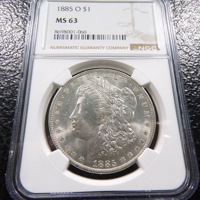 1885-O NGC MS63 MORGAN SILVER DOLLAR