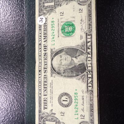2013 GREEN SEAL $1 FEDERAL RESERVE STAR NOTE