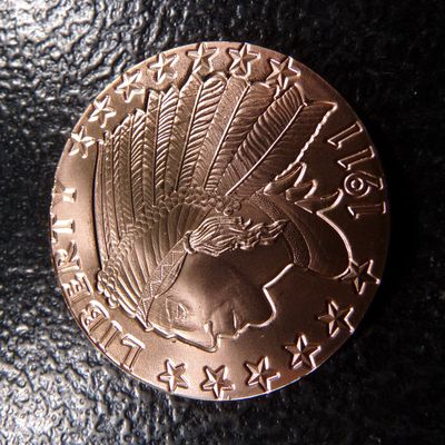 INDIAN HEAD STYLE 1 OUNCE .999 FINE COOPER