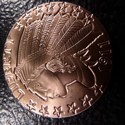 INDIAN HEAD STYLE 1 OUNCE .999 FINE COOPER