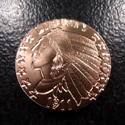 INDIAN HEAD STYLE 1 OUNCE .999 FINE COOPER