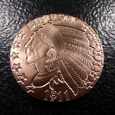 INDIAN HEAD STYLE 1 OUNCE .999 FINE COOPER
