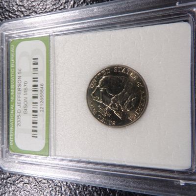 2005-D INB MS70 BISON JEFFERSON NICKEL