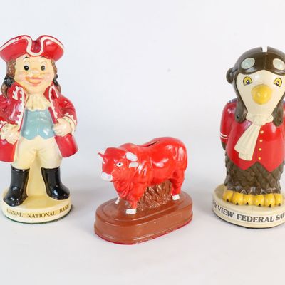 Lot of 3 Vintage Promotional Banks