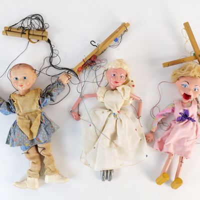 Lot of 3 Vintage Marionette Puppets