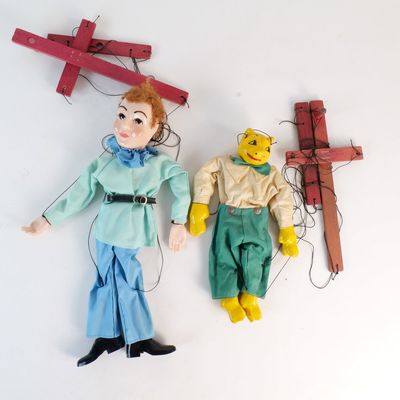 Lot of 2 Vintage Hazelle's Disney Inspired Marionettes