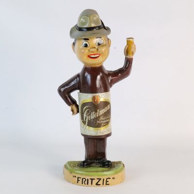 Vintage 1950s Gettelman Beer "Fritzie" Barback Display Sign/Statue