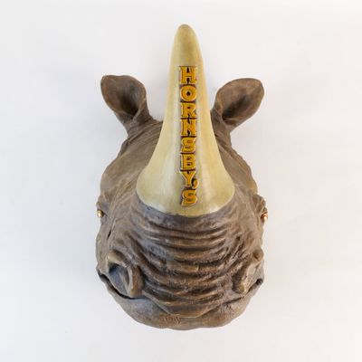 Vintage Hornsby's Hard Cider Rhino Head Wall Mount Bar Display Sign