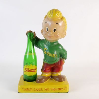 Vintage 1947 Original Lil' Squirt Soda Countertop Advertising Statue