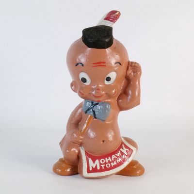 Vintage 1950s Tommy Mohawk Carpet Advertising Figure
