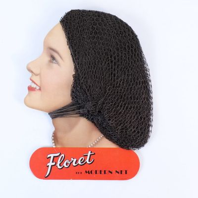 Vintage Floret "The Modern Net" Hair Net Store Counter Display Card