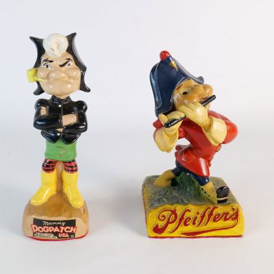 Lot of 2 Vintage Advertising Chalkware Pieces