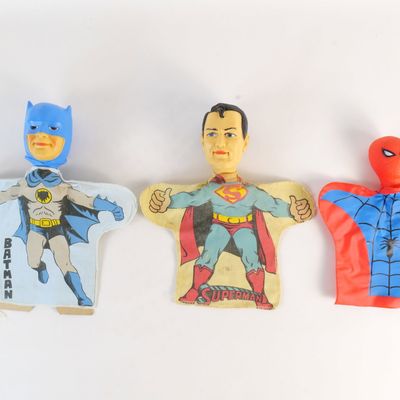 Lot of 3 Superhero Hand Puppets