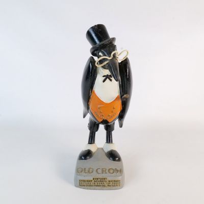 Vintage Old Crow Whiskey Bar Back Display Statue