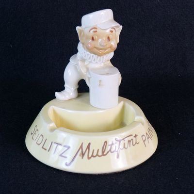 Vintage Seidlitz Multitint Paints Advertising Ceramic Ashtray