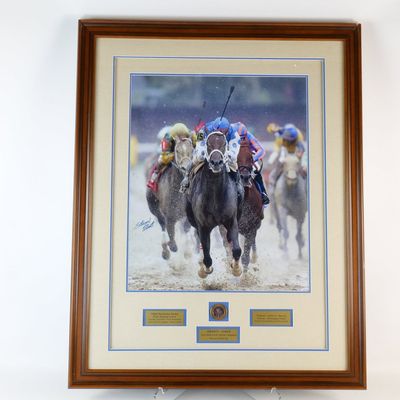 Framed Autographed Stewart Elliott Kentucky Derby Collage