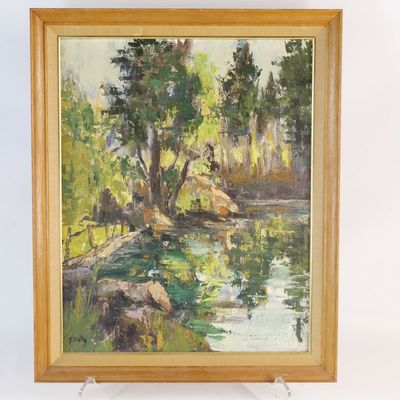 Oil on Board - Impressionist Style Landscape