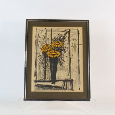 Vintage Mid-Century Modern "Flower" Lithograph