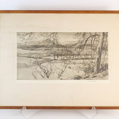 Etching - Winter Landscape