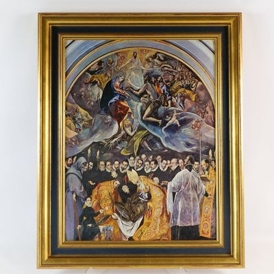 Framed El Greco "The Burial of the Count of Orgaz" Art Print