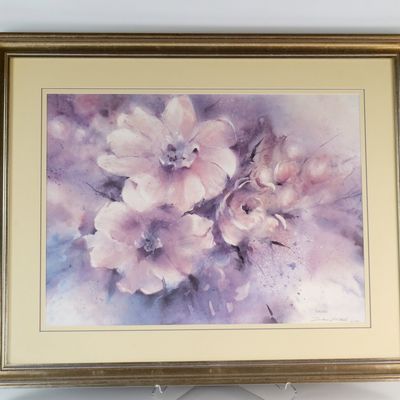 Donald Voorhees Signed and Numbered Floral Lithograph Print