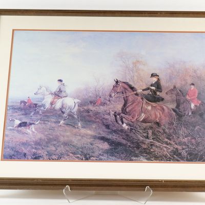 Framed Equestrian Art Print - "Out for a Scamper"