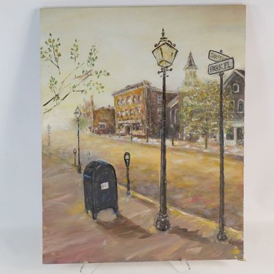 Oil on Canvas - Street Scene